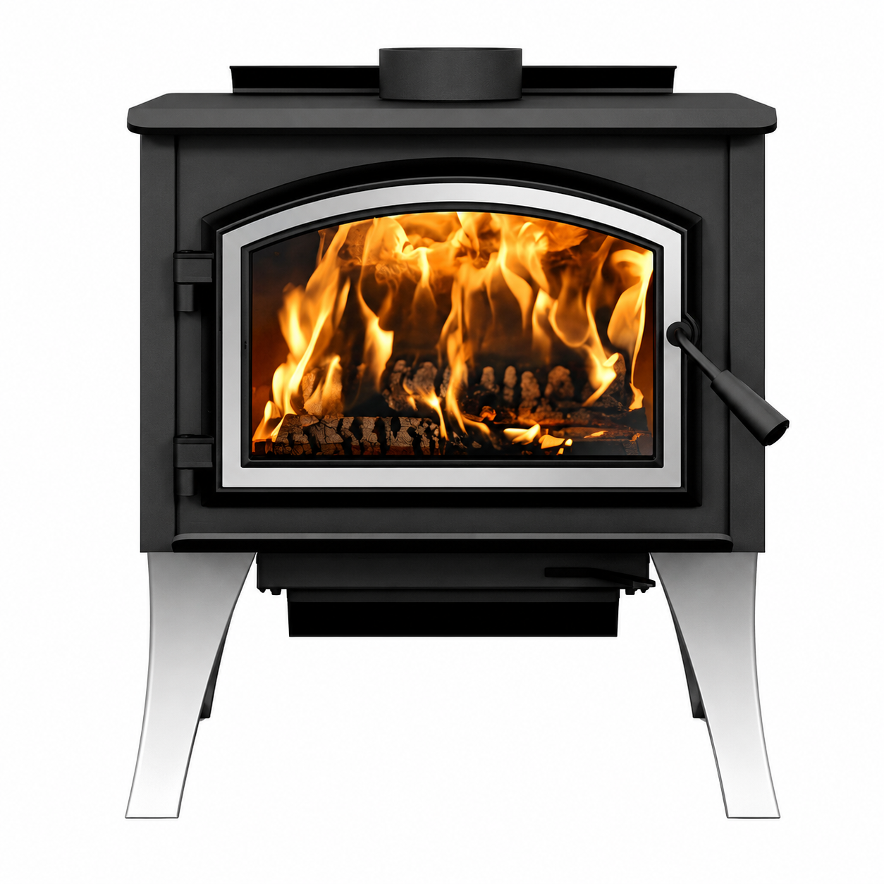 Empire Gateway 1700 Freestanding 24" Metallic Black Wood Stove WB17FS