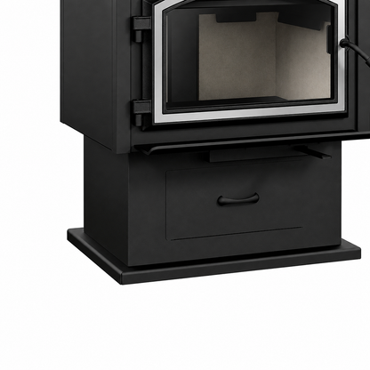 Empire Gateway 1700 Freestanding 24" Metallic Black Wood Stove WB17FS