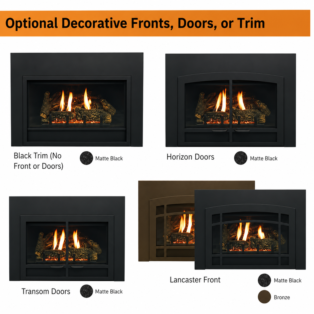 Empire Innsbrook 20" Small Direct Vent Clean Face Gas Fireplace Insert