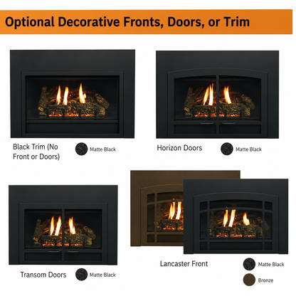 Empire Innsbrook 20" Small Direct Vent Clean Face Gas Fireplace Insert