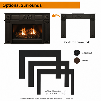 Empire Innsbrook 20" Small Direct Vent Clean Face Gas Fireplace Insert