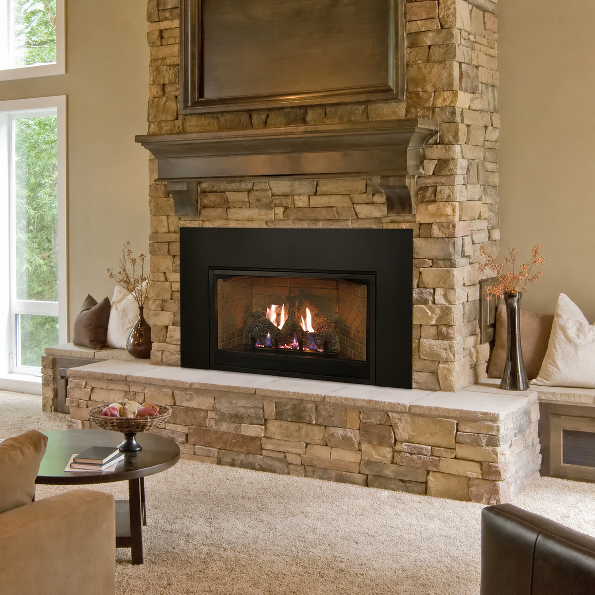 Empire Innsbrook 28" Vent Free Medium Gas Fireplace Insert with Blower