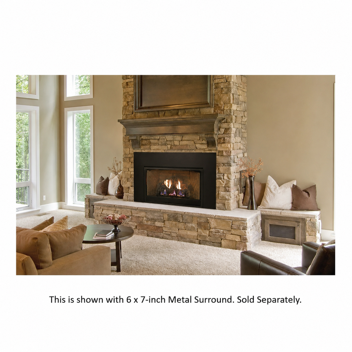 Empire Innsbrook 28" Vent Free Medium Gas Fireplace Insert with Blower