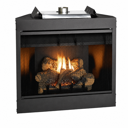 Empire Keystone Deluxe 34" B-Vent Gas Fireplace with Log Set