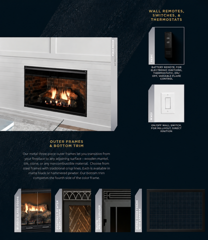 Empire Keystone Deluxe 36" B-Vent Gas Fireplace with Log Set