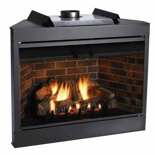 Empire Keystone Premium 42" B-Vent Gas Fireplace with Log Set