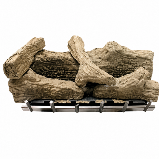 Empire LS30EF 30" 5 Pieces Ceramic Fiber Log Set for Vail Vent Free Premium Fireplace