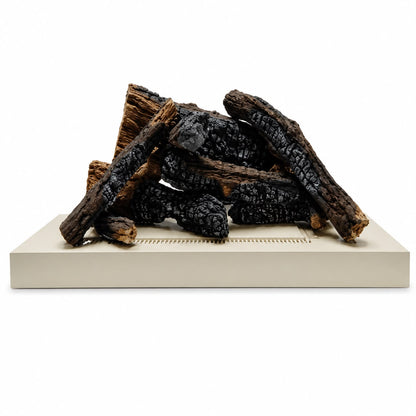 Empire LS3236FF 6-Piece Ceramic Fiber Log Set for Tahoe Clean Face Traditional Fireplace