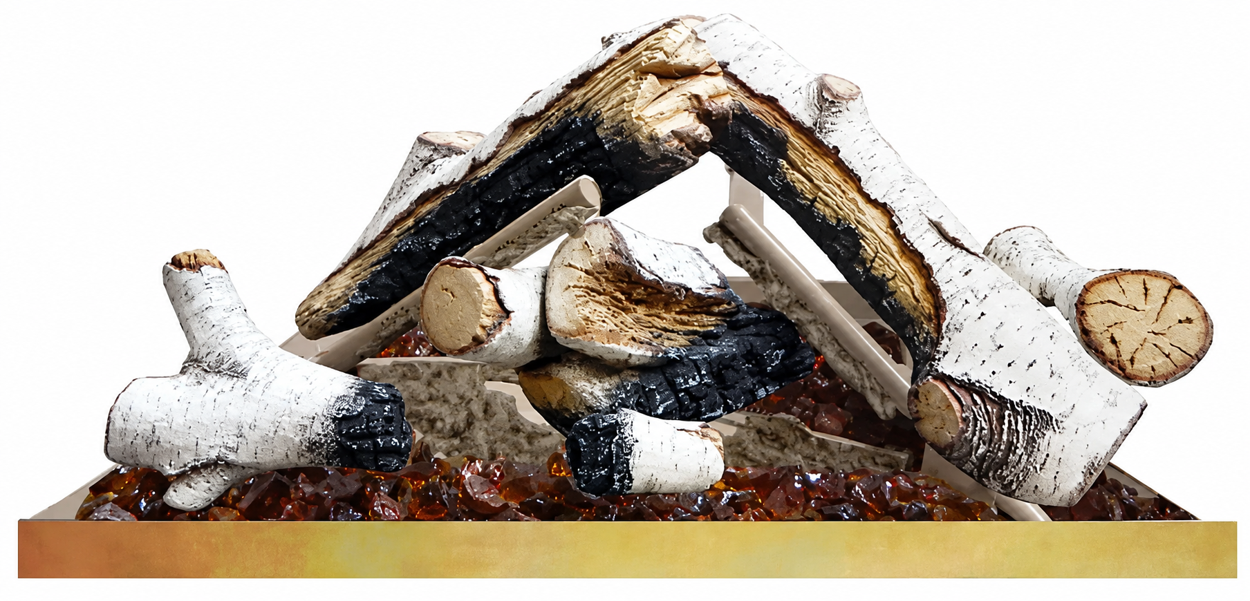Empire LS34BIN 6-Piece Birch Log Set for Rainier Fireplace Insert