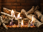 Empire LS36CBB 10-Pieces Birch Burncrete Log Set for Rushmore DVCT36 Direct Vent Fireplace
