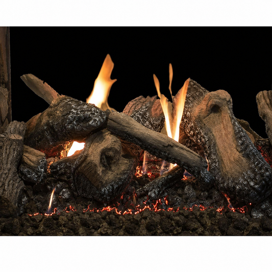 Empire LS40STB Traditional Charred Ceramic Fiber Multi Sided Log Set for Rushmore DVCT40 See-Through Direct Vent Fireplace
