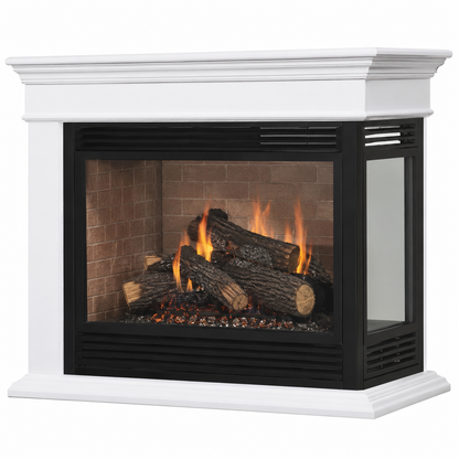 Empire Mantel Base for Peninsula Fireplace