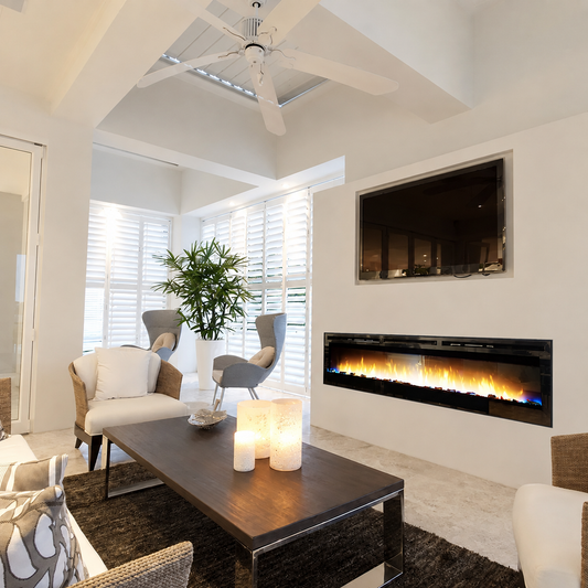 Empire Nexfire 74" Contemporary Linear Electric Fireplace EBL74