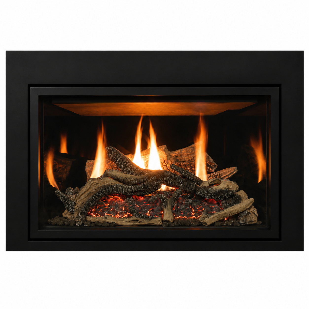 Empire Rushmore Clean Face 35" Direct Vent Gas Fireplace Insert with Thermostat Remote and Blower