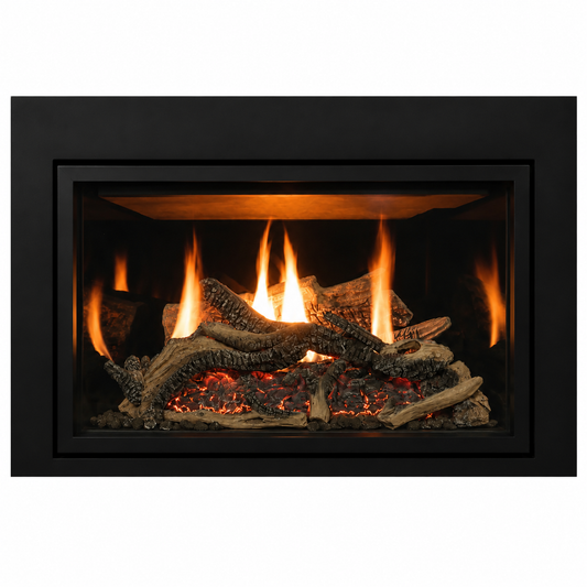 Empire Rushmore Clean Face 35" Direct Vent Gas Fireplace Insert with Thermostat Remote and Blower