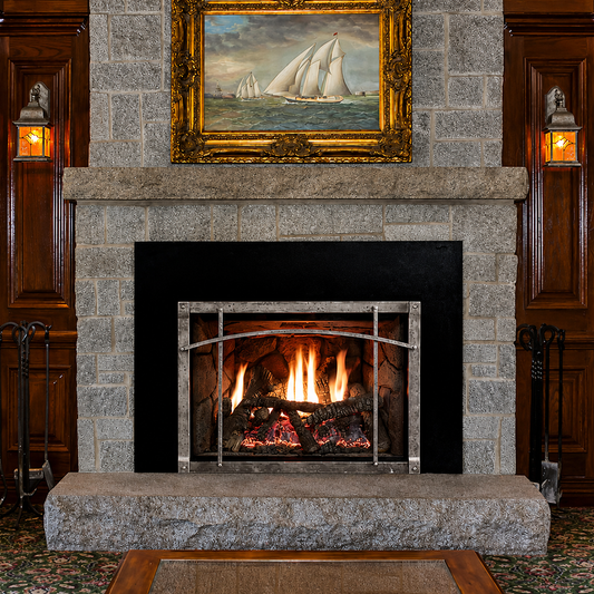 Empire Rushmore Clean Face 35" Direct Vent Gas Fireplace Insert with Thermostat Remote and Blower