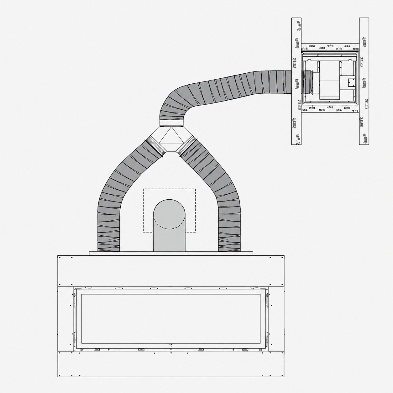 Empire SD6DFA25 Flex Vent Kit for HMFA Forced Air Kit