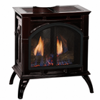 Empire Spirit 22" Cast Iron Small Freestanding Direct Vent Gas Stove with Slope Glaze Burner and Log Set
