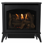 Empire Spirit 27" Steel Medium Freestanding Direct Vent Gas Stove with Slope Glaze Burner and Log Set