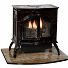 Empire Spirit 28" Cast Iron Freestanding Vent-Free Gas Stove 25,000 BTU with Contour Burner and Log Set