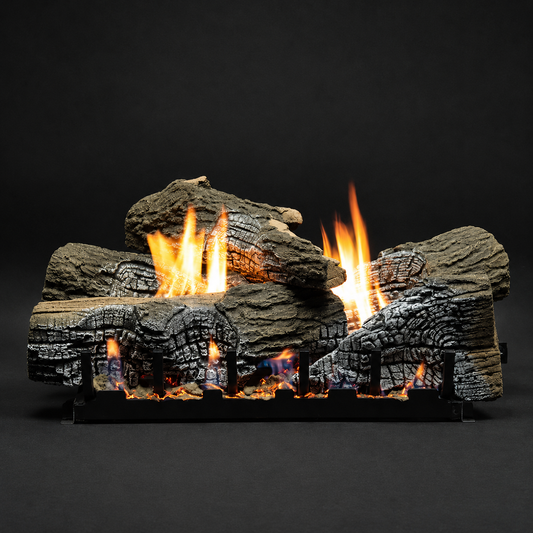 Empire Stacked Wildwood Refractory 5 Piece Vented/Vent-Free Gas Log Set