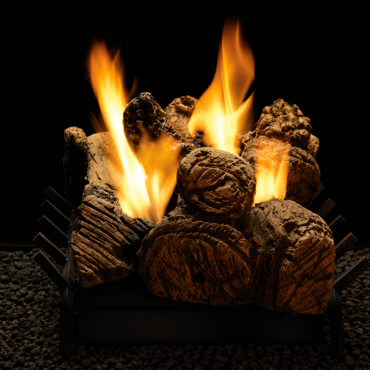 Empire Stone River Multi Sided Ceramic Fiber Vent Free Log Set