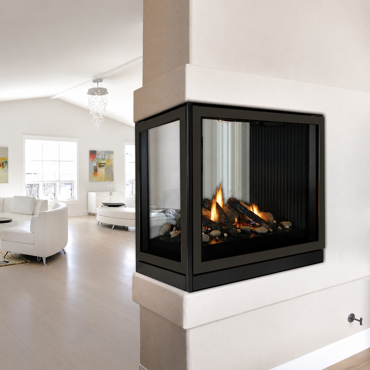 Empire Tahoe Clean Face Peninsula 36" Multi-Sided Direct Vent Gas Fireplace