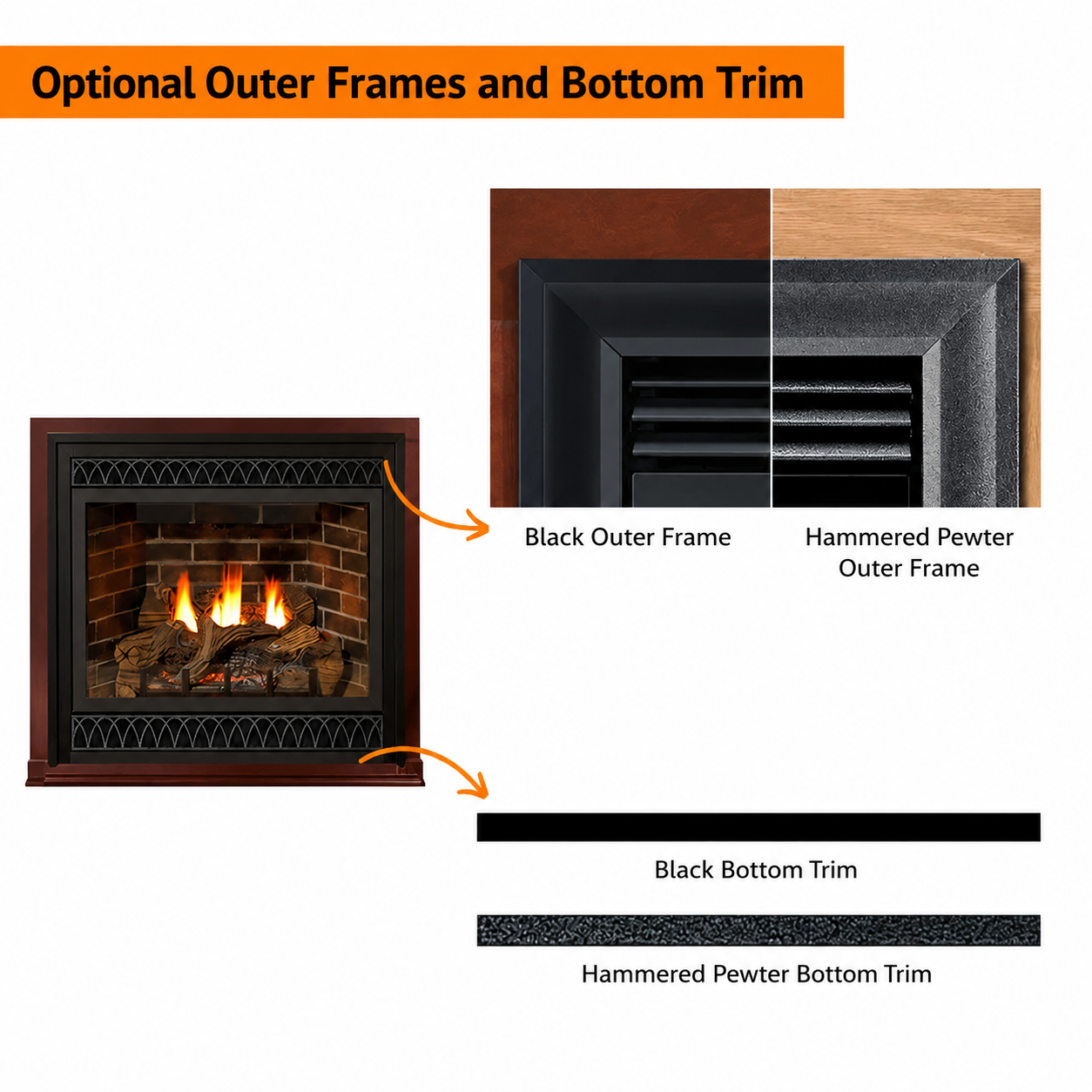 Empire Tahoe Deluxe 36" Zero Clearance Direct Vent Gas Fireplace with Log Set