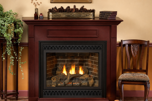 Empire Tahoe Deluxe 42" Zero Clearance Direct Vent Gas Fireplace with Log Set