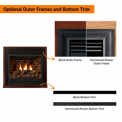 Empire Tahoe Deluxe 42" Zero Clearance Direct Vent Gas Fireplace with Log Set