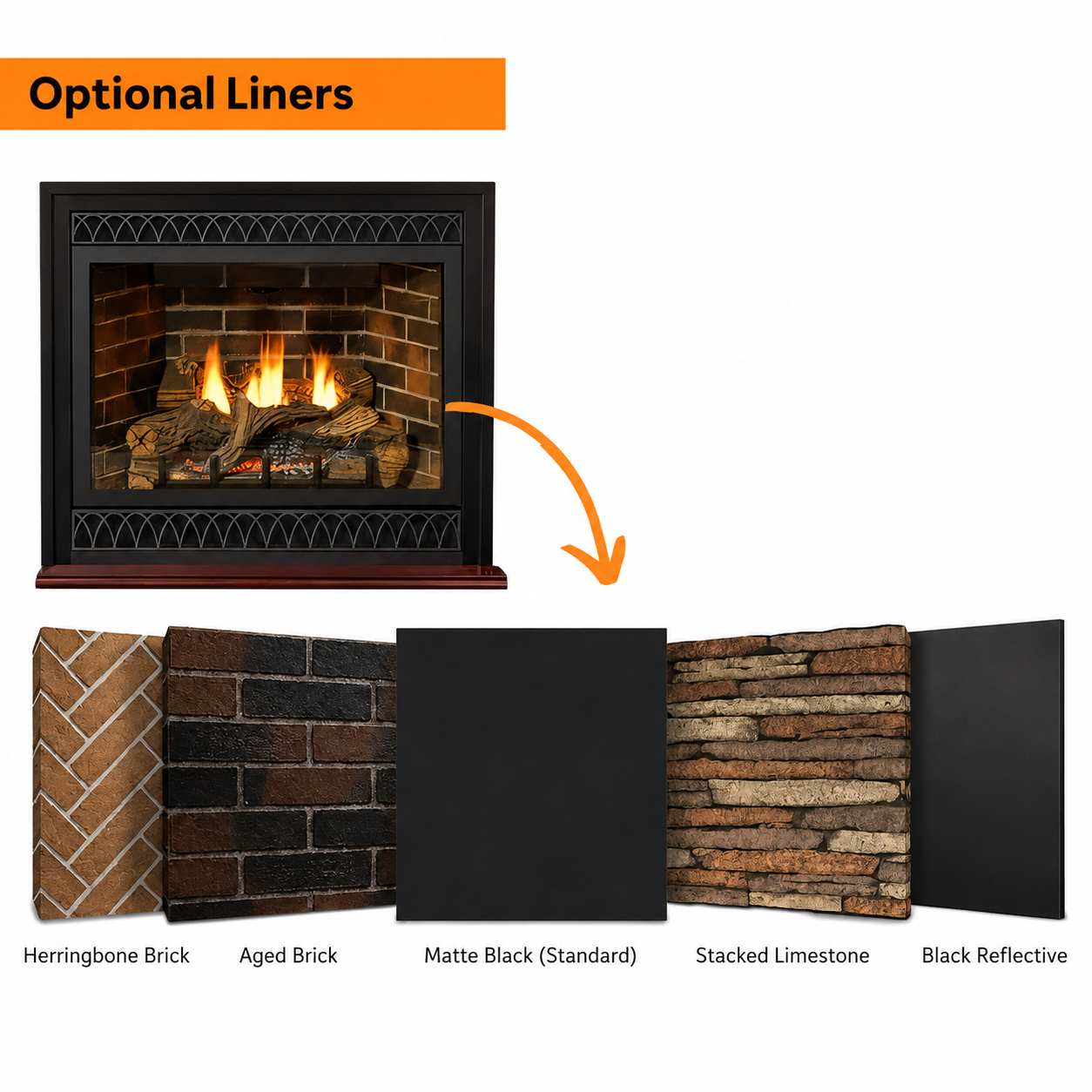 Empire Tahoe Deluxe 48" Zero Clearance Direct Vent Gas Fireplace with Log Set