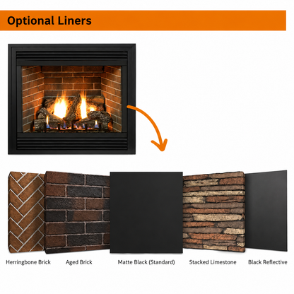 Empire Tahoe Premium 36" Zero Clearance Direct Vent Gas Fireplace with Log Set