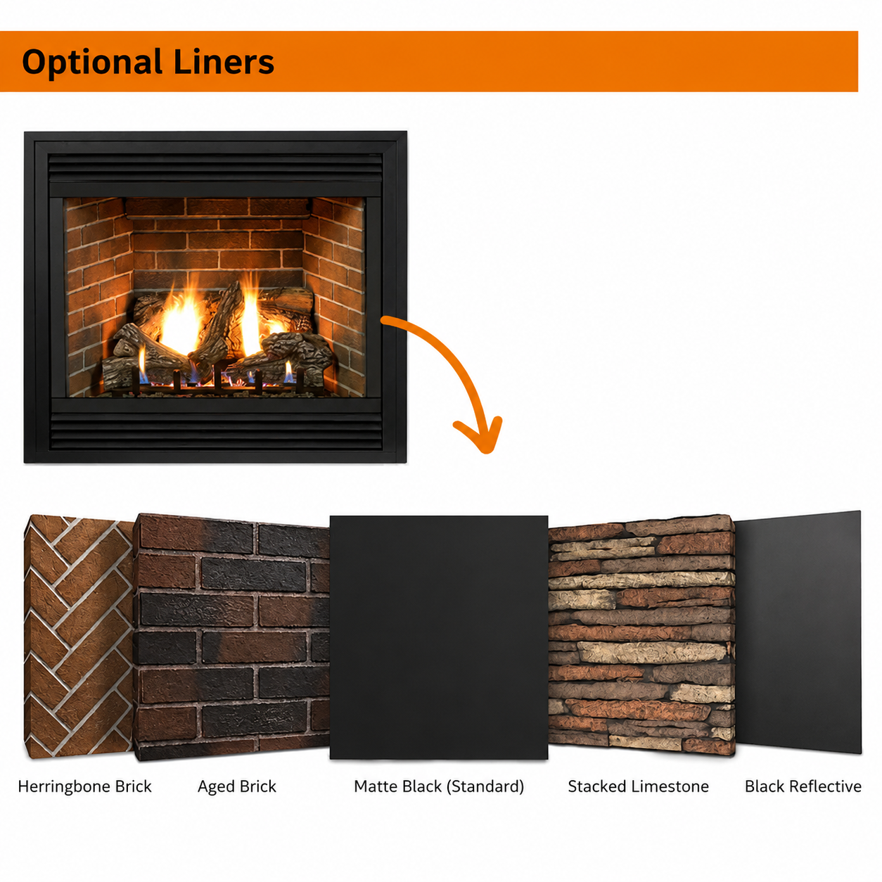 Empire Tahoe Premium 42" Zero Clearance Direct Vent Gas Fireplace with Log Set