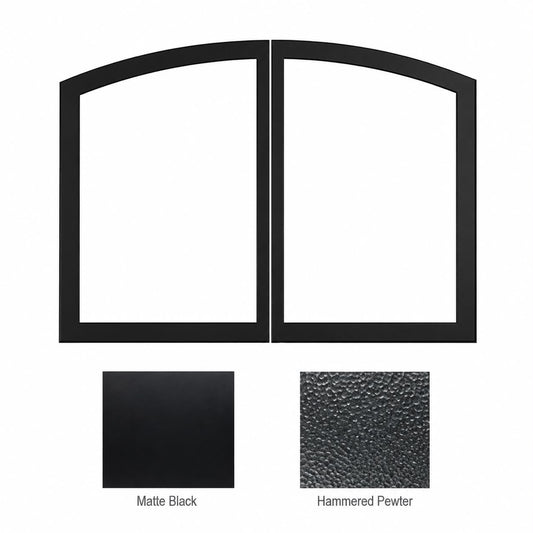 Empire VBR42TMHP Hammered Pewter Mission Arch Door Set for 42" Breckenridge Premium Firebox