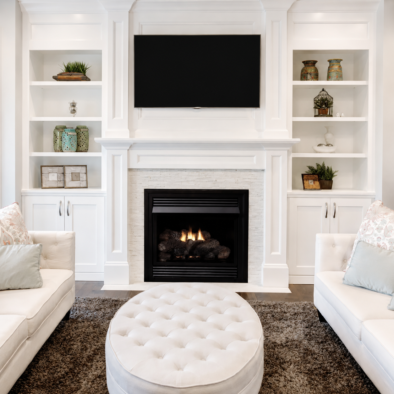 Empire Vail Deluxe 26" Vent Free Gas Fireplace 20,000 BTU with Contour Burner and Log Set