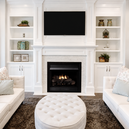 Empire Vail Deluxe 26" Vent Free Gas Fireplace 20,000 BTU with Contour Burner and Log Set