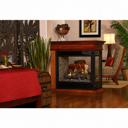 Empire Vail Peninsula 36" Multi-Sided Vent Free Premium Gas Fireplace