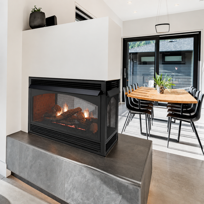 Empire Vail Peninsula 36" Multi-Sided Vent Free Premium Gas Fireplace