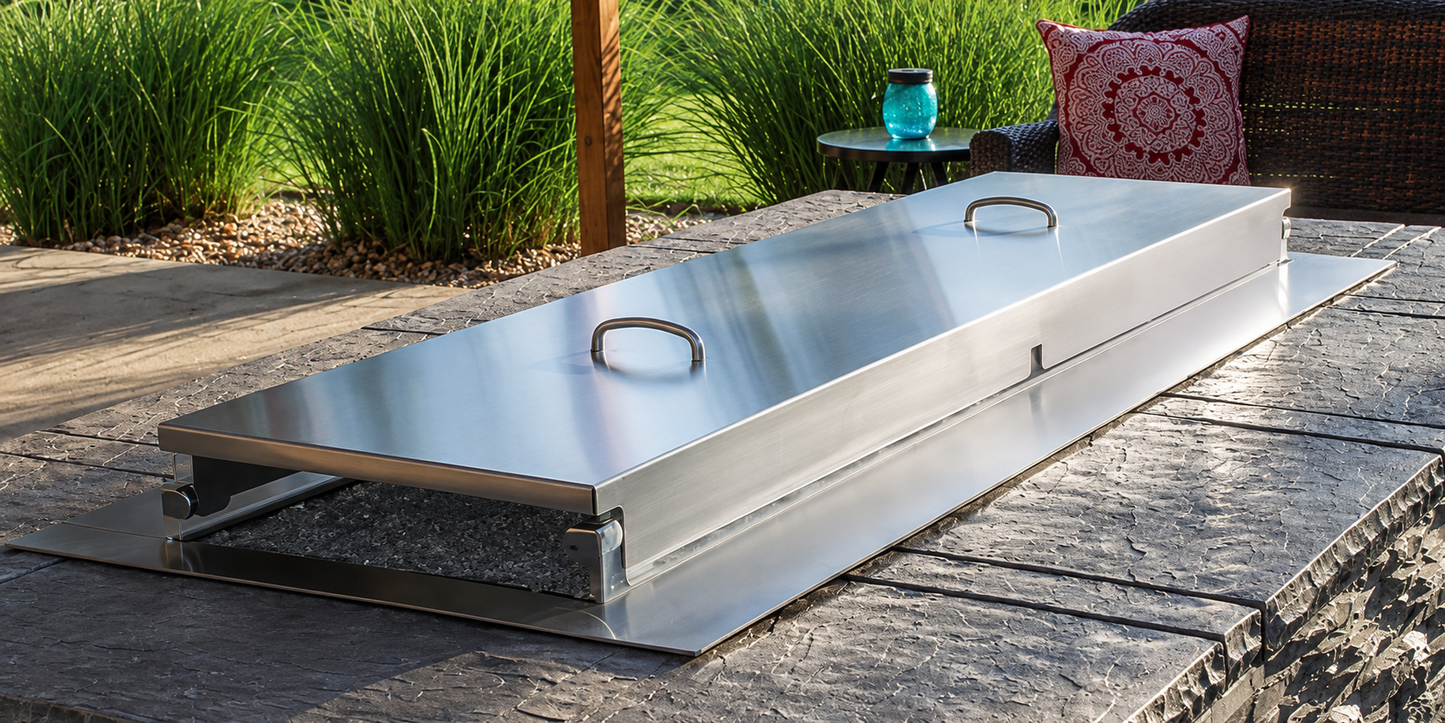 Empire WC48LSS Stainless Steel Weather Cover for 48" Carol Rose Coastal Outdoor Linear Fire Pit