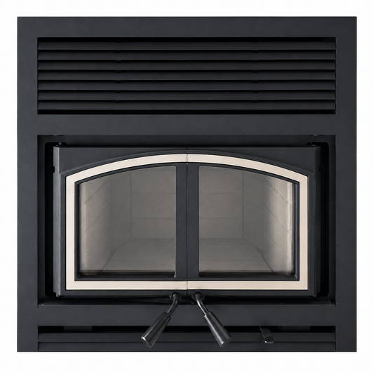 Empire WD5NB 38" Nickel Door Overlay for St. Clair 4300 Wood Burning Fireplace