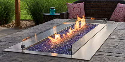 Empire  WG604LT High Wind Deflector Glass Panel Kit for 60" Carol Rose Coastal Outdoor Linear Fire Pit