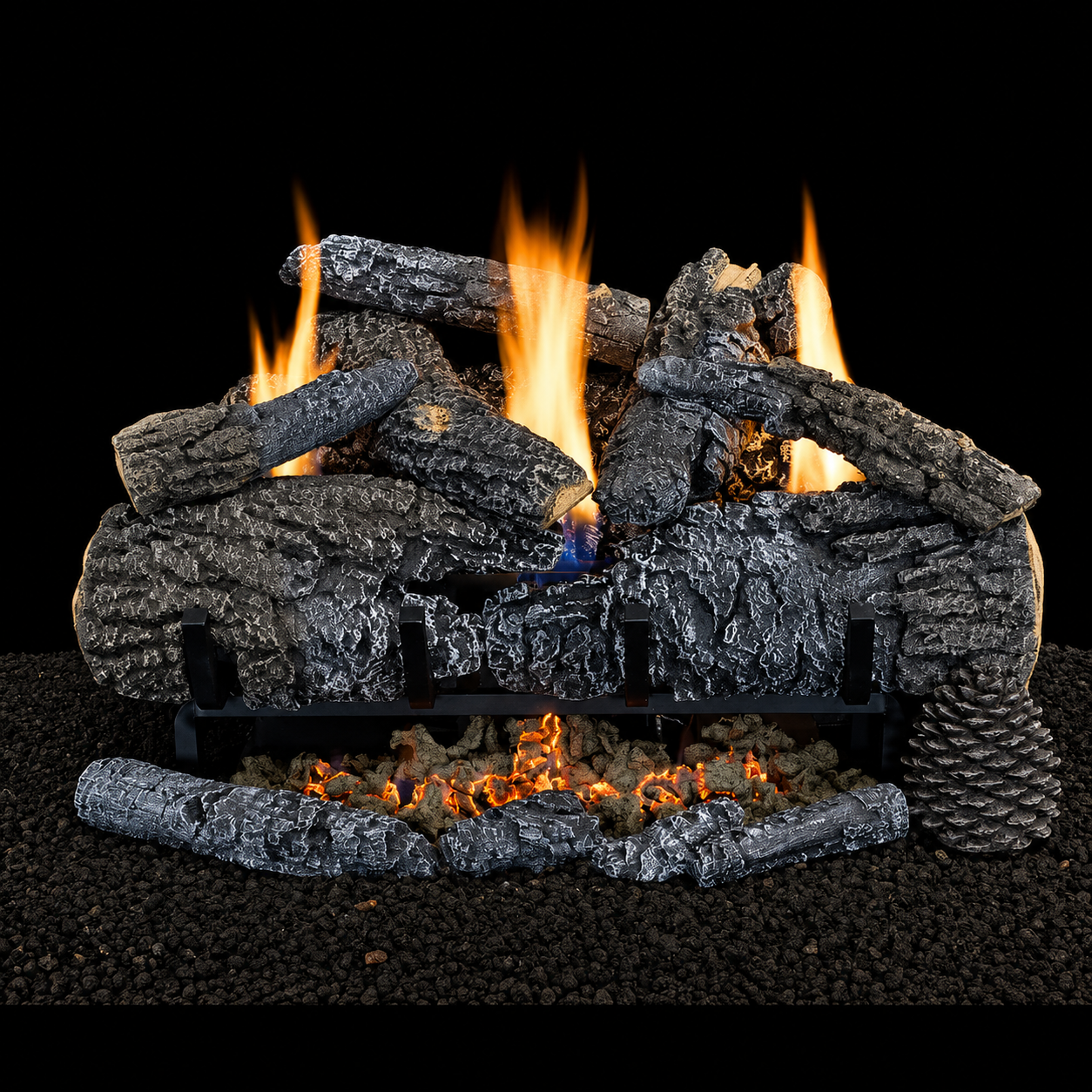 Hargrove ETYC18 Yukon Char 18" Vent Free Gas Logs With Burner