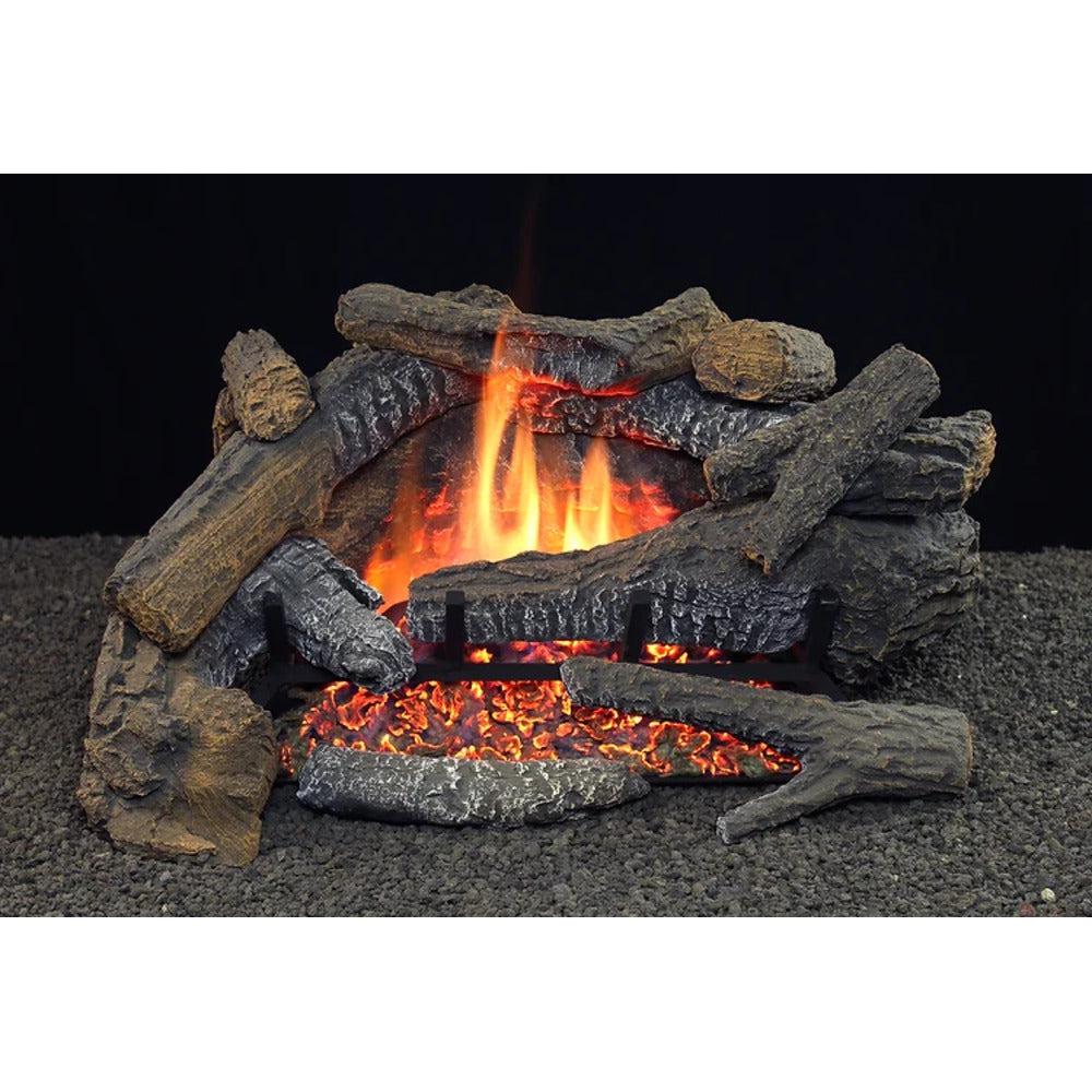 Hargrove RGCI24 24" Cimarron Timber Vent Free Gas Log Set With Variable Remote and Electronic Control Burner 