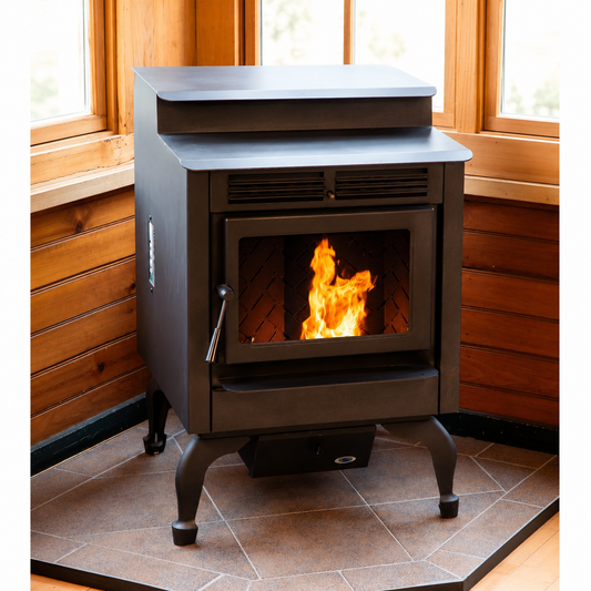 Hudson River Davenport HRFS 22" Matte Black Pellet Stove