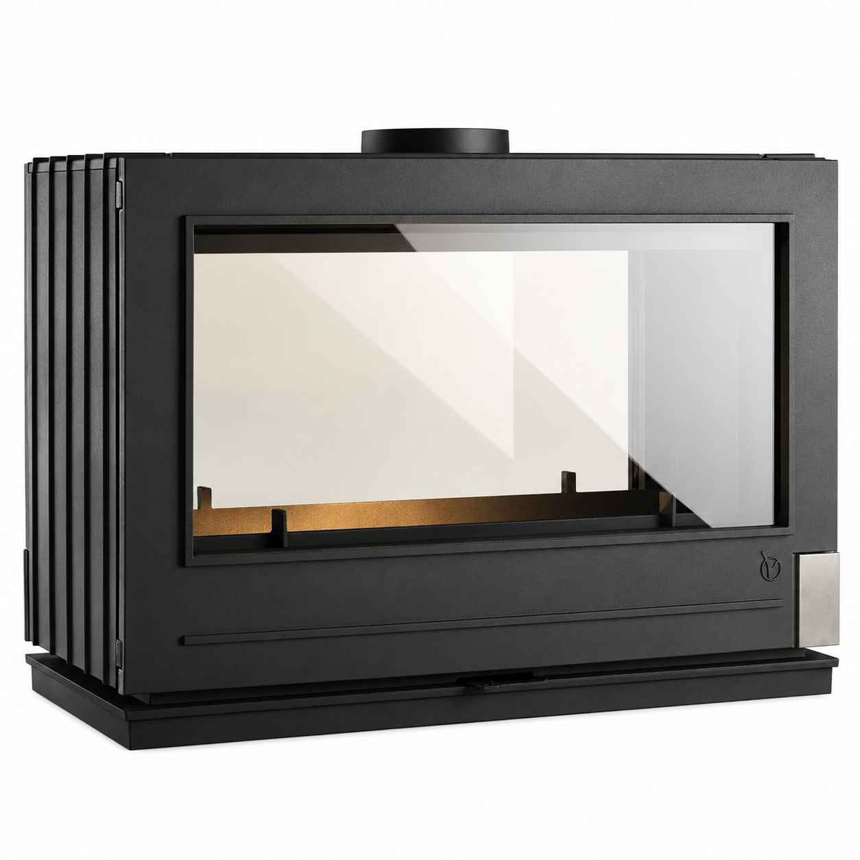 Invicta Aaron 36" See-Through Contemporary Cast Iron Wood Burning Stove
