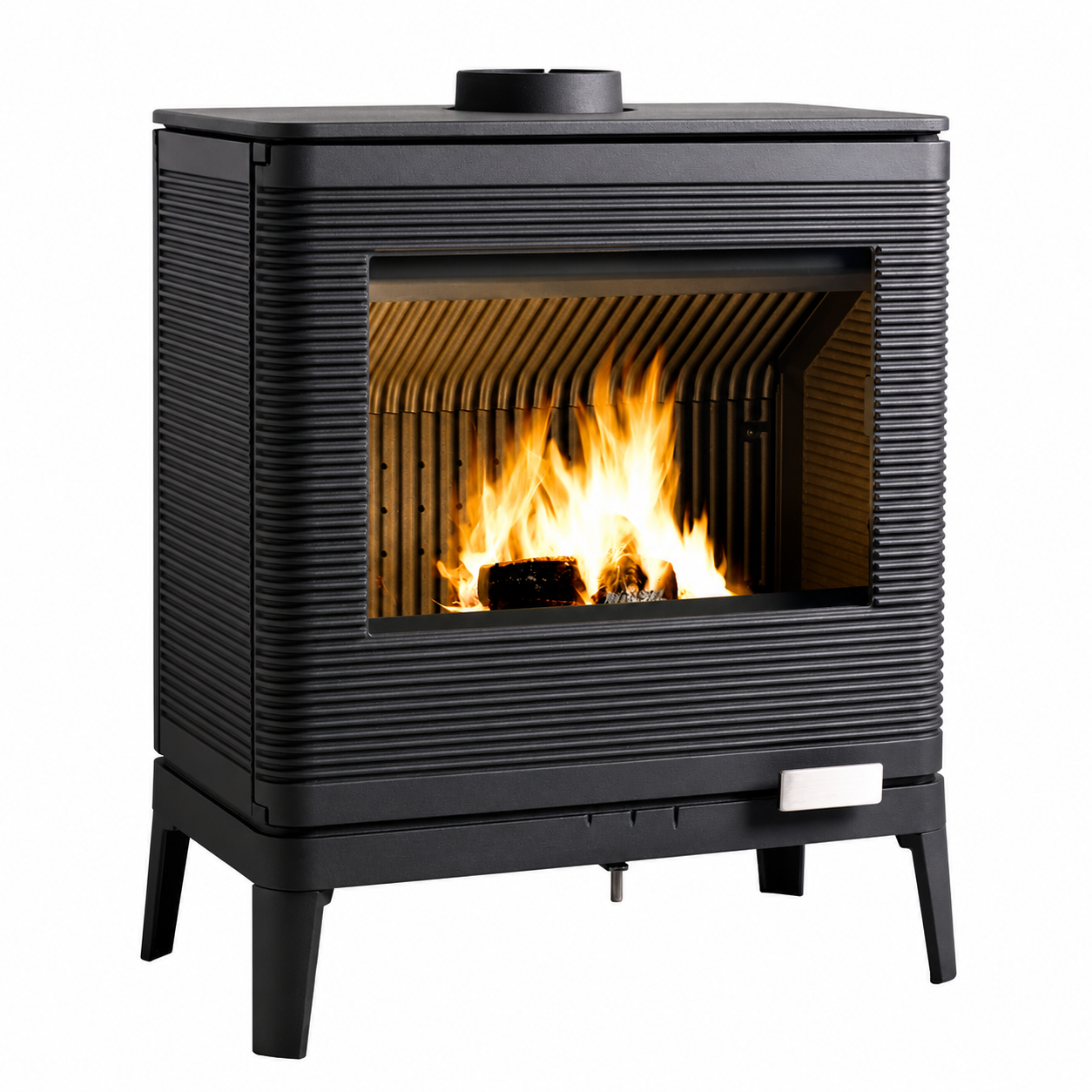 Invicta Kazan 26" Contemporary Cast Iron Wood Burning Stove