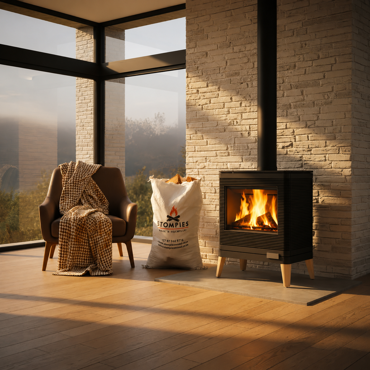 Invicta Kazan 26" Contemporary Cast Iron Wood Burning Stove