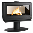 Invicta Nelson 36" Contemporary Double Sided Cast Iron Wood Stove