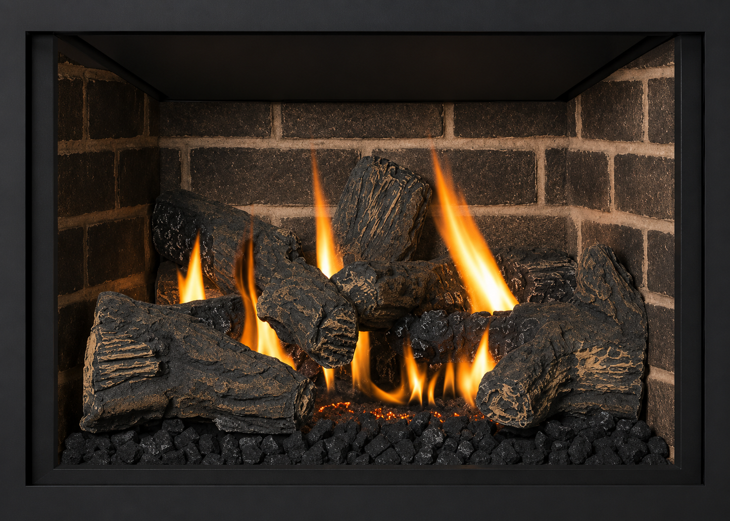 IronStrike MPI27-B 27" Traditional Madison Park Gas Fireplace Inset with Electronic Ignition