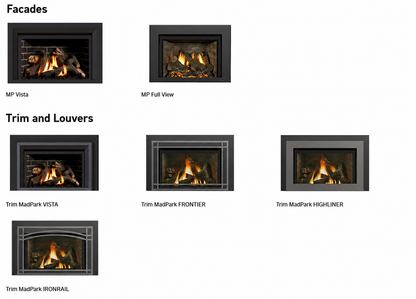 IronStrike MPI27-B 27" Traditional Madison Park Gas Fireplace Inset with Electronic Ignition